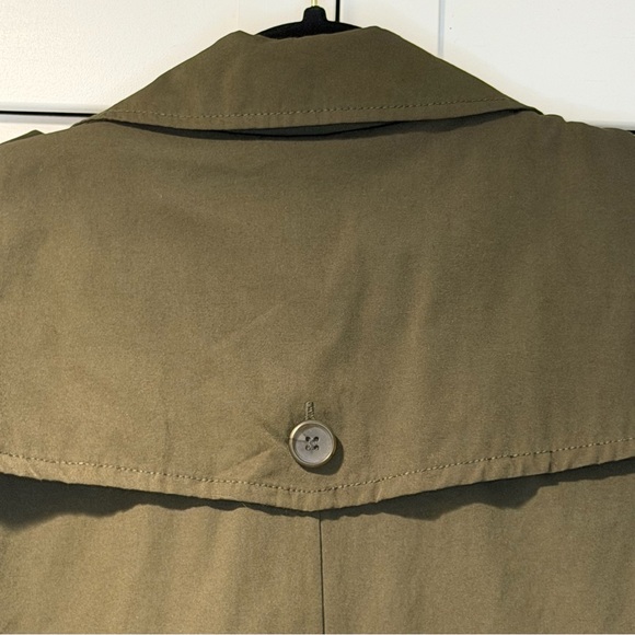 Skies Are Blue‎ Women's Olive Green Trench Jacket Size XL Double Breasted - Picture 10 of 16
